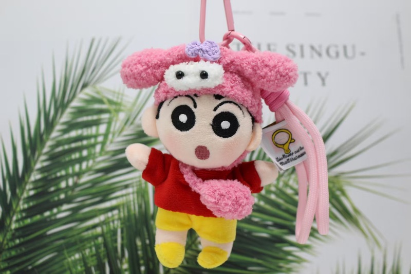 本物の 4inch クレヨンしんちゃんキーホルダーぬいぐるみ小さな人形 10 センチメートルペンダントブティックバッグ小さなペンダント|undefined