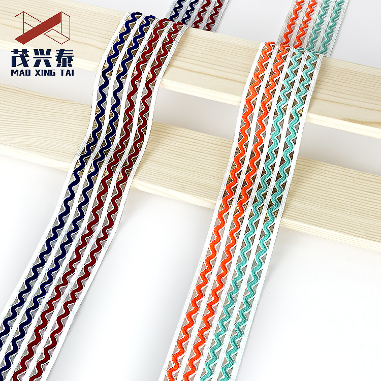 6,5 cm Arco Iris hueco Barra de onda de ganchillo banda elástica vestido de ropa interior decorativa banda elástica accesorios cinta