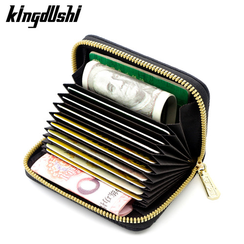 Anti-magnetic Solid-Color Coin Purse with Zipper, Women's Style, High-Capacity Organ Card Holder