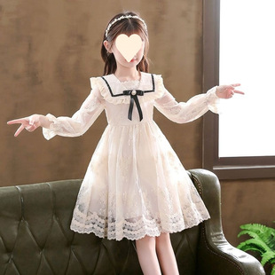 Children's Dress 2025 Summer Popular Internet Celebrity Lace Princess Dress Baby Short-Sleeved Fashionable Children's Dress Trendy