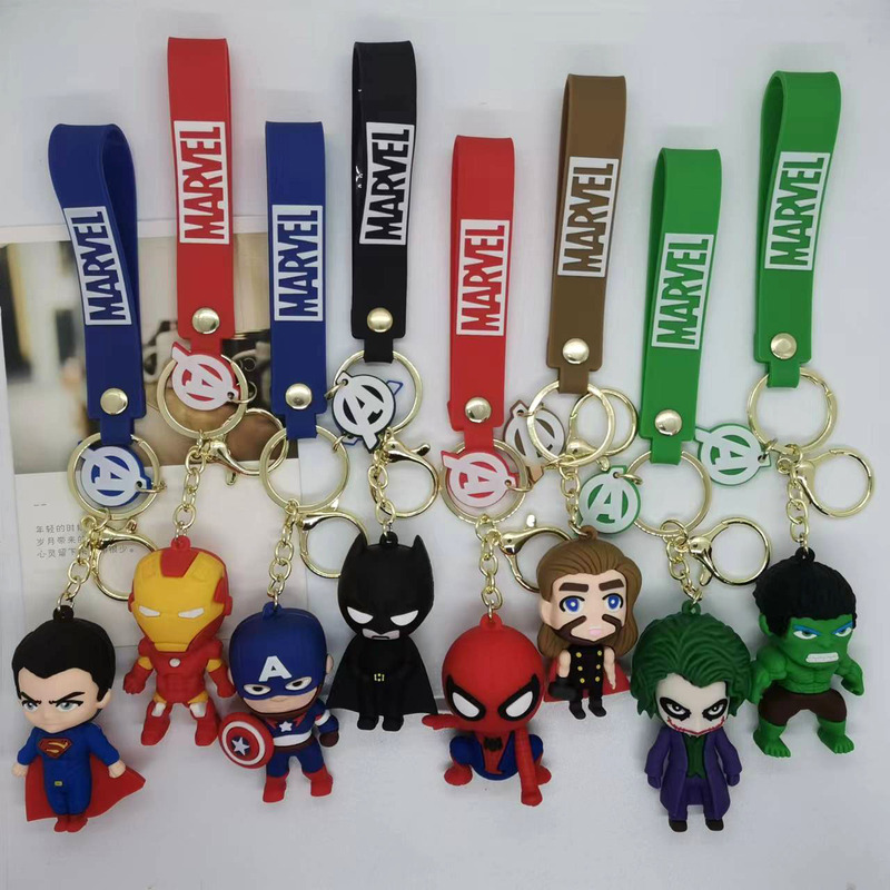 Cross-border Creative Cartoon League of Legends Captain America Keychain Pendant Bag Car Key Chain Accessories Wholesale
