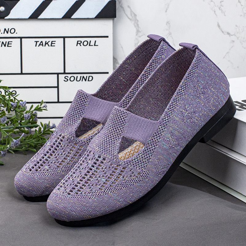 女士布鞋女单鞋夏季镂空女网鞋透气轻便软底鞋中老年妈妈鞋跨境定