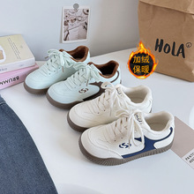 蓓尔爆款加绒德迅鞋女洋气百搭2025新款运动鞋高级感ins潮BE-6919