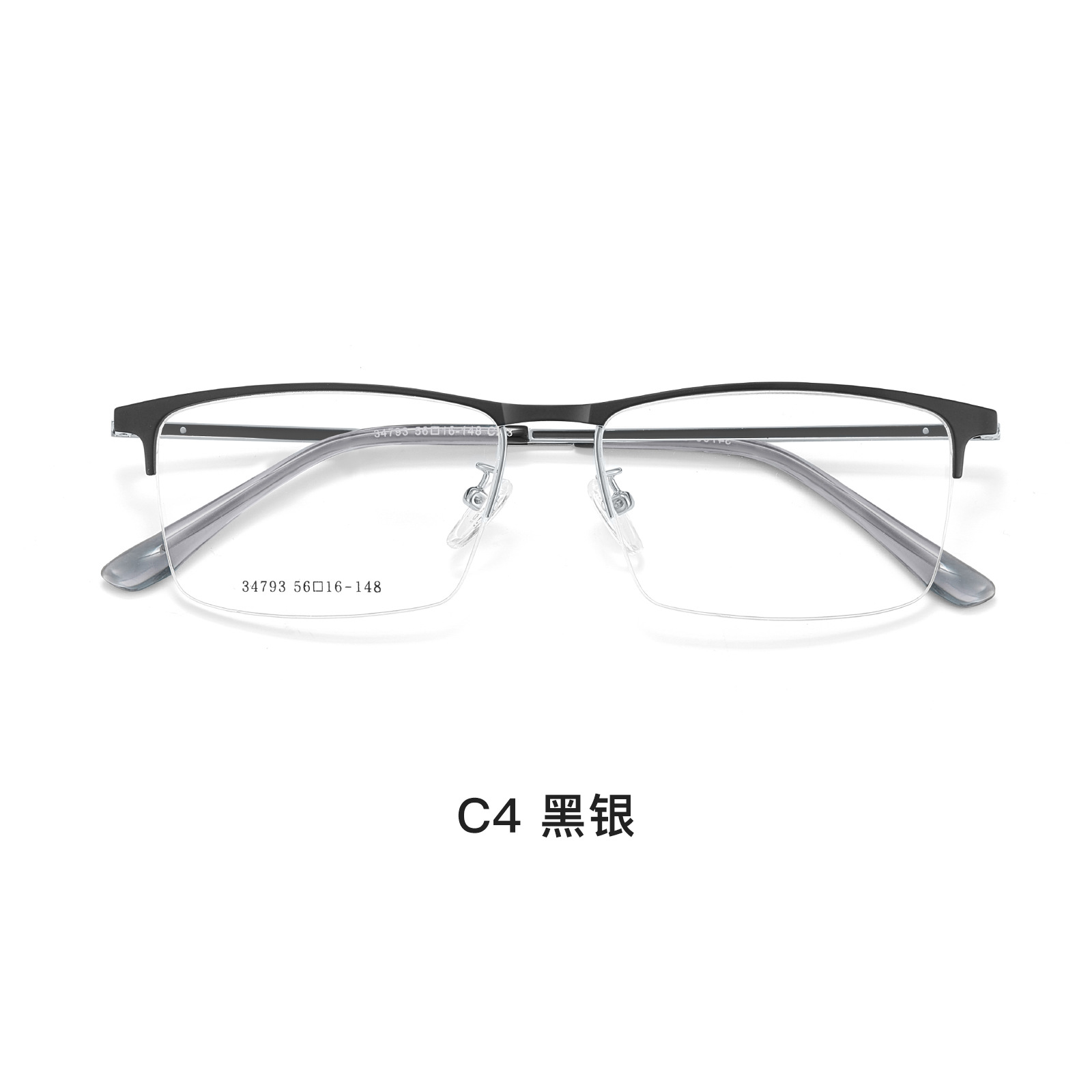 VOSS temperamento hombre de negocios medio marco marco de gafas aleación de alta calidad vacío IP galvanoplastia anticorrosión al por mayor gafas