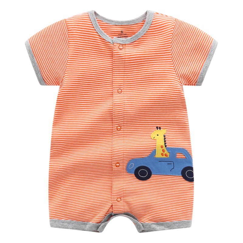 Ropa para niños transfronteriza, estilo europeo y americano, traje de escalada de manga corta, nuevo estilo de verano, mameluco de manga corta, vestido de bebé de luna llena