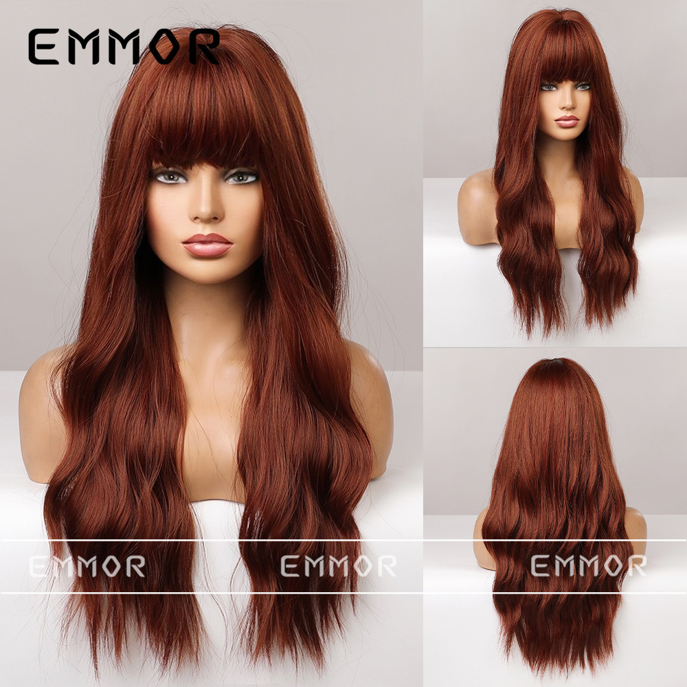 2021 nuevo anime transfronterizo flequillo de aire largo pelo rizado Cosplay seda de alta temperatura peluca europea y americana cubierta de cabeza completa femenina