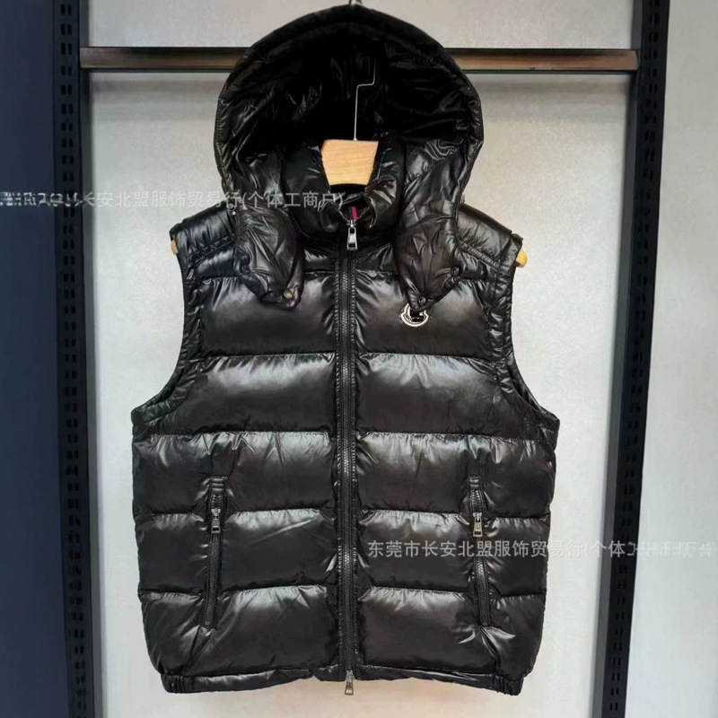 Mengjia Cross-Border Same-Style Hooded Waterproof Warm Cotton Vest Couple's Shiny Jacket Export Wholesale Mengjia Cross-Border Same-Style Hooded Waterproof Warm Cotton Vest Couple's Shiny Jacket Export Wholesale