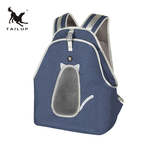 new cross-border foreign trade pet backpack blue gray cat and dog multi-purpose chest bag factory direct sale
