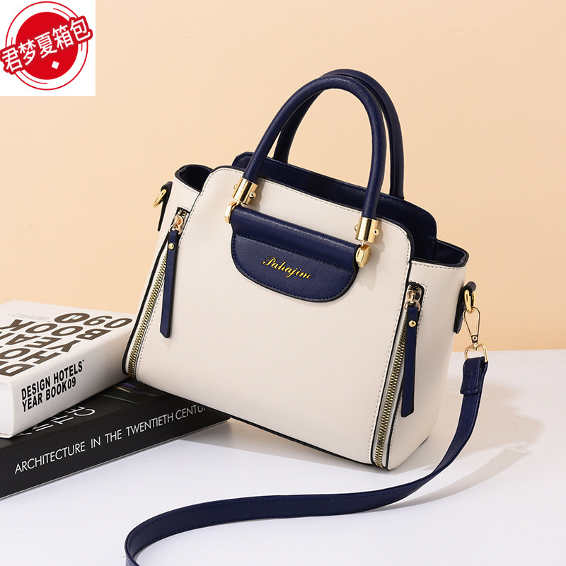 Bolso de mujer al por mayor 2024 nuevo bolso de moda de gran capacidad de color a juego bolso de mujer simple contraste color hombro bolsa de mensajero