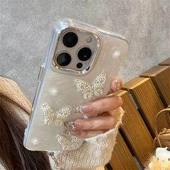 真珠蝶は16proリンゴ16promax携帯ケースiPhone16/13 15promax保護を適用している