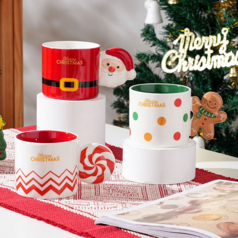 Ventos nórdicos con rayas y platos, tazas de café, tazas de agua de Navidad, tazas de oficina, tazas de agua potable