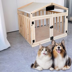 木质封闭式宠物狗围栏小中大型犬自由组合狗窝狗笼子家用室内栅栏