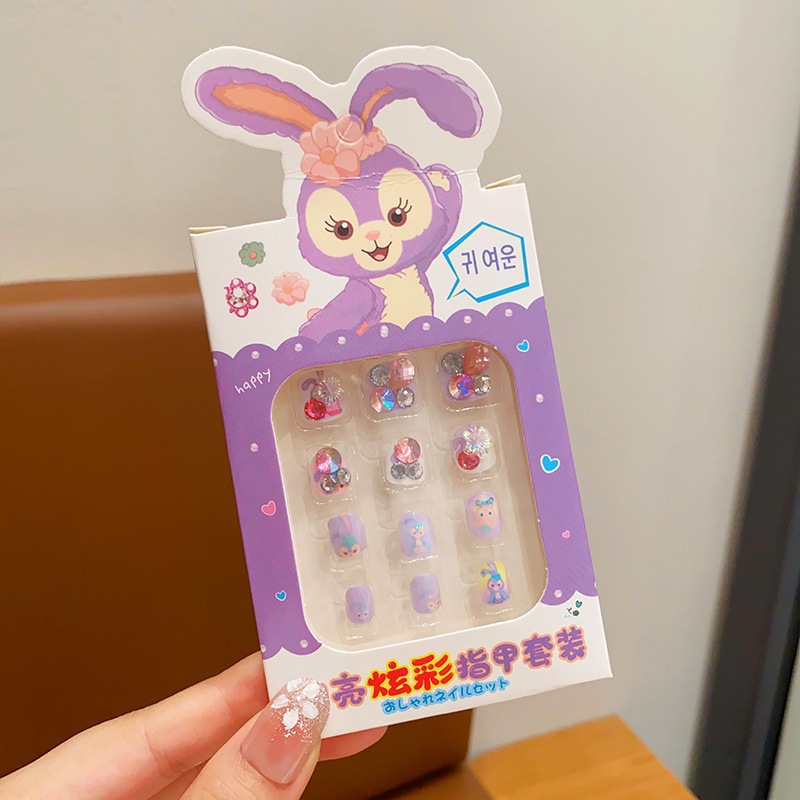 Niños parches de uñas super lindas chicas lindas usan pegatinas de dibujos animados de uñas seguras desmontables parches de uñas al por mayor image 140