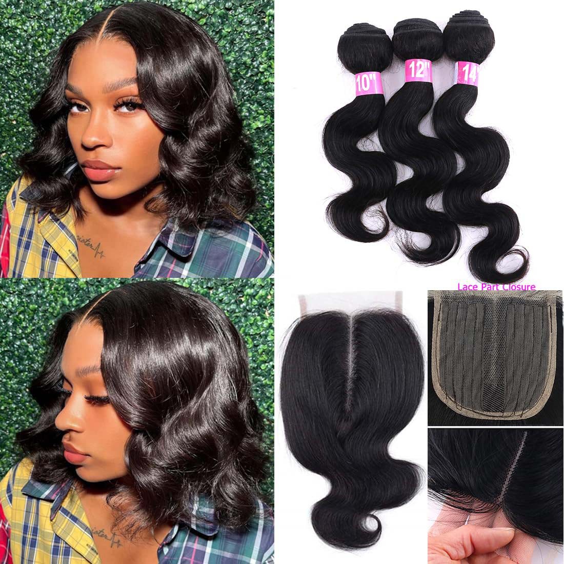 Peluca de cabello humano real 4x4x1 con frente de encaje TPart, postizo con raya en medio, pieza de reemplazo capilar, comercio exterior en stock, estilo celebridad