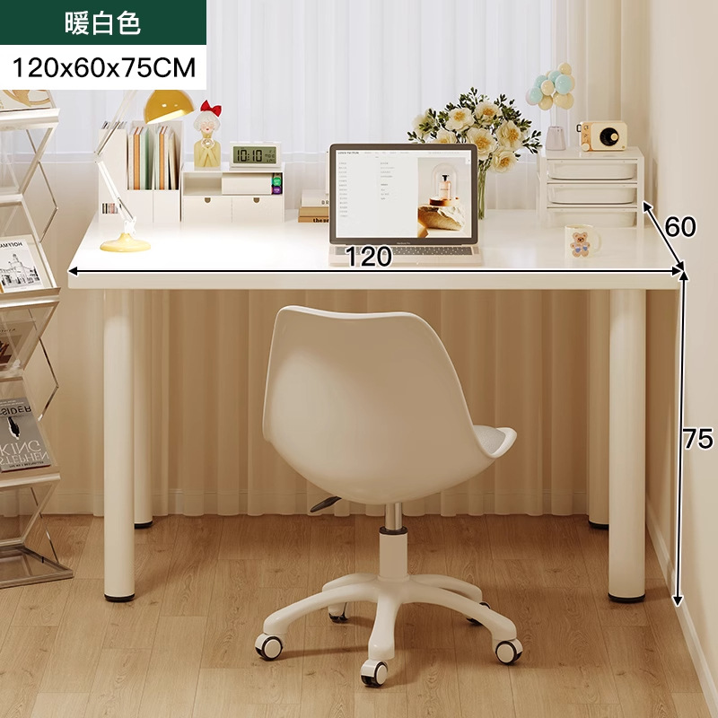 Mesa de alquiler simple dormitorio de niñas escritorio escritorio de computadora escritorio de tocador en casa escritorio de oficina largo viento de crema