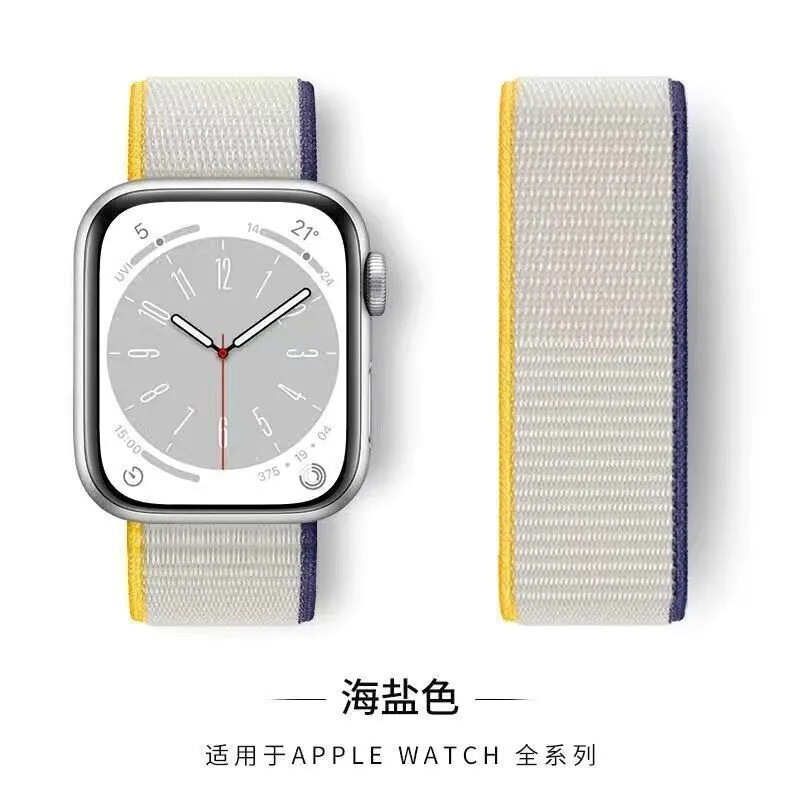 ins は iwatch ナイロンループマジックストラップ S10 Apple s9 ウォッチ SE スポーツ 8/7/男性と女性のリストバンドに適しています。|undefined