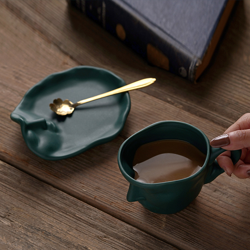 Jin Fulan Face Kiss Creative Ceramic Coffee Cup and Saucer Home Gift Valentine's Day High-Looking Cup Gift Box