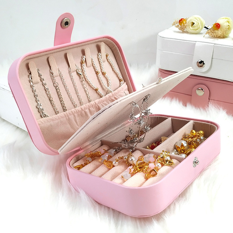 Round Portable Jewelry Box Leather Princess Style Earrings Earrings Jewelry Box Necklace Ring Earrings Jewelry Storage Box Round Portable Jewelry Box Leather Princess Style Earrings Earrings Jewelry Box Necklace Ring Earrings Jewelry Storage Box