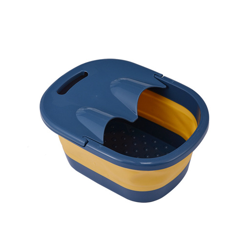  New Children's Foldable Foot Bath Tub Plastic with Lid and Handle Foot Soaking Basin Massage Foldable Foot Bath Tub for Girls