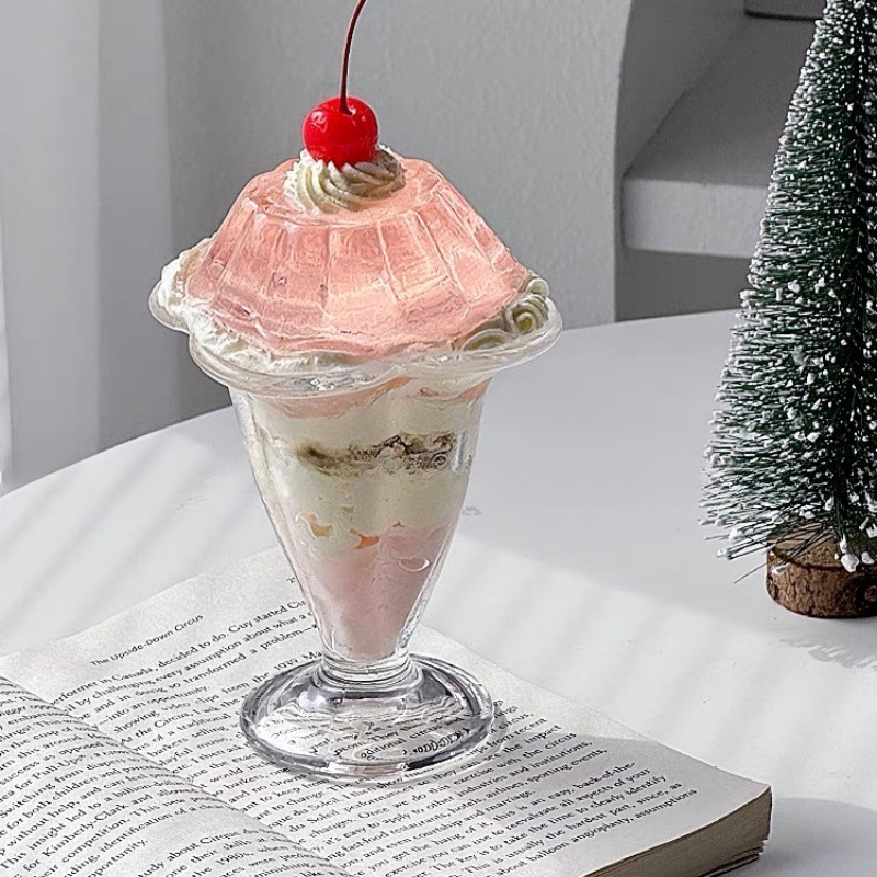 Simple ins viento taza Buffet helado postre pasha taza de helado irregular red bebida fría taza de pies cortos