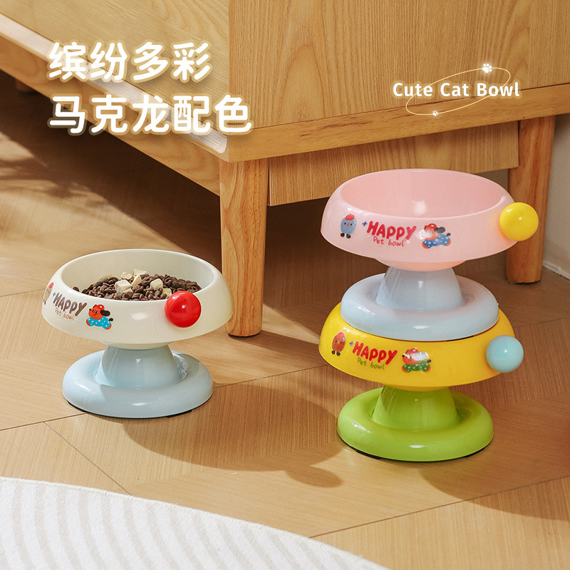 猫ボウル、キャットフードボウル、キャットライスボウル、フードボウル、ドリンクボウル、ステンレス製ドッグボウル、転倒しにくい、頸椎を保護するペットボウル|undefined