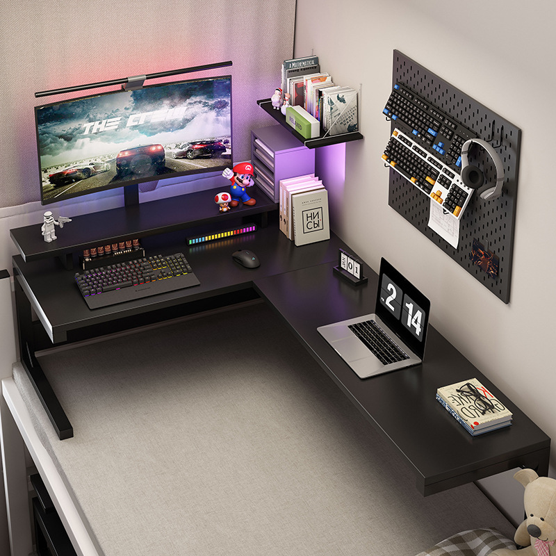 Bed Table, Bunk Bed Computer Table, Corner Desktop Desk, Lazy College Student Dormitory Corner Desk, Gaming Table