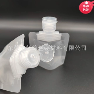 源头工厂定制30/50毫升/100ml翻盖酒店一次性沐浴露洗发液吸嘴袋