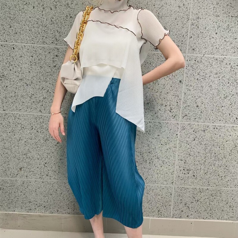 Japanese Style Pleated Front-Pleated Nipped Design Sense Shaped High Waist Wide-Leg Pants Japanese Style Pleated Front-Pleated Nipped Design Sense Shaped High Waist Wide-Leg Pants