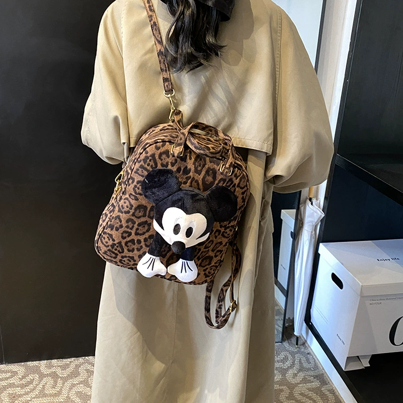 Backpack, cartoon one-shoulder bag one shoulder, plush capacious doll