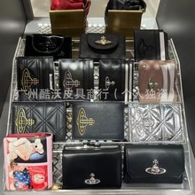 2025西太后真皮女士钱包卡包土星新款压纹鳄鱼纹小羊皮女士零钱包