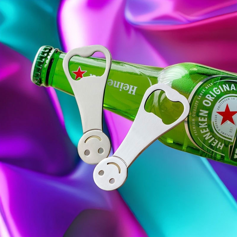 不锈钢笑脸啤酒开 啤酒开瓶器起瓶器  厨房小工具 可印LOGO
