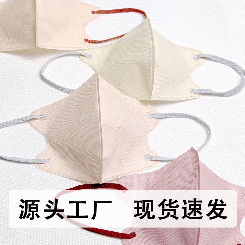 Manufacturer's Customized Disposable Three-Layer Protective Mask for Adults, Breathable, Dust-Proof, Non-Stuffy, Thin, Solid Color Mask for Daily Use