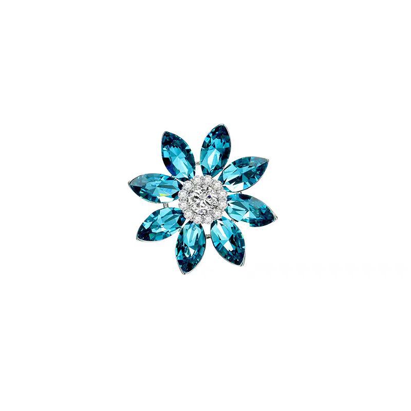 High-end blue brooch