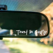 Trust in god相信上帝汽车后视镜贴纸，信仰耶稣上帝汽车字母贴纸
