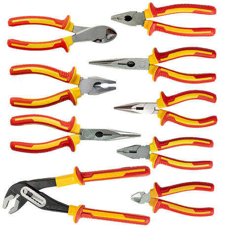 Insulated Wire Cutters, Needle-Nose Pliers for Household Maintenance, Anti-Electric Shock Vde Diagonal Pliers, Electrician Tools, Insulated Water Pump Pliers