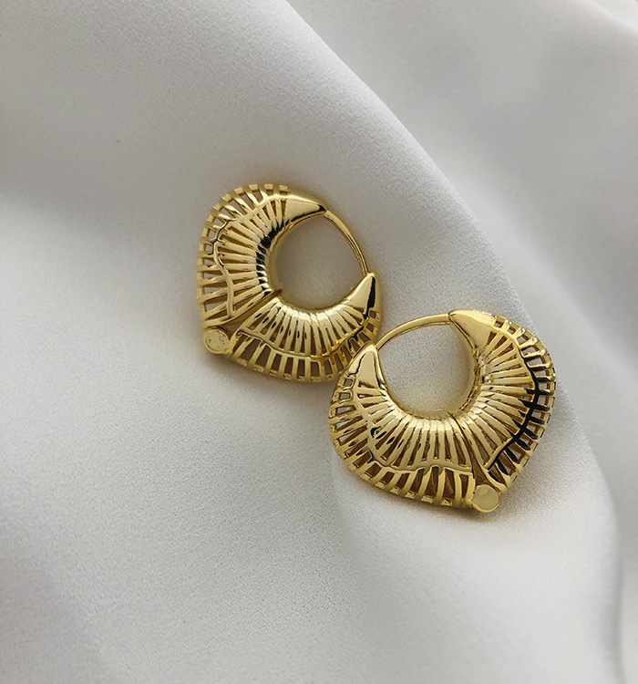 1 Pair Quantity Daily Occasion Copper Material Star Pattern 1 Pair Streetwear Star Copper 18K Gold Plated Earrings
