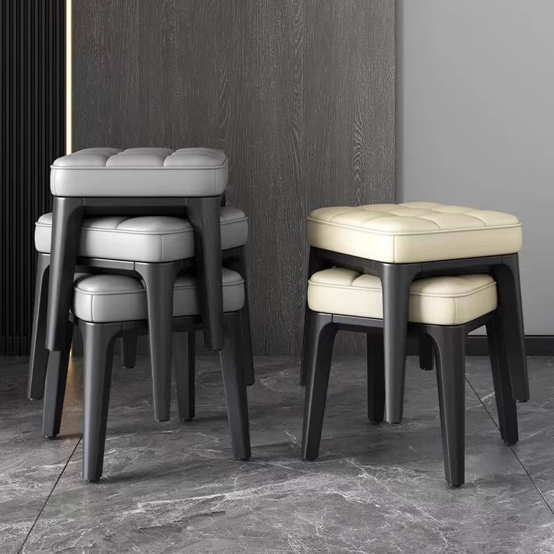Living Room Stool Thick Plastic Low Stool Household Small Bench Adult Square Stool Stackable Coffee Table Stool Soft Bag Stool Kidsren's Stool