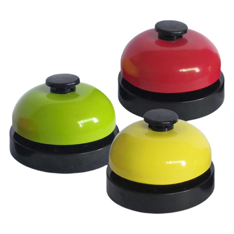 Campana de galvanoplastia, tarjeta de juego de mesa de juguete, con timbre de metal, artesanía, espejo, campana de mano plateada, papelería