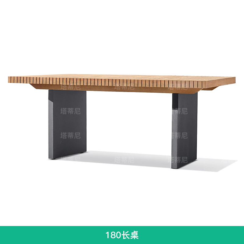 Mesa y silla de teca al aire libre patio terraza antiagua muebles de protección solar jardín al aire libre combinación de mesas y sillas de madera maciza