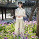 Good Quality Chinese Style National Style Summer Cotton and Linen Half Sleeve Embroidered Vertical Collar Slim-fit Vintage Artistic Tea Clothes Top Set