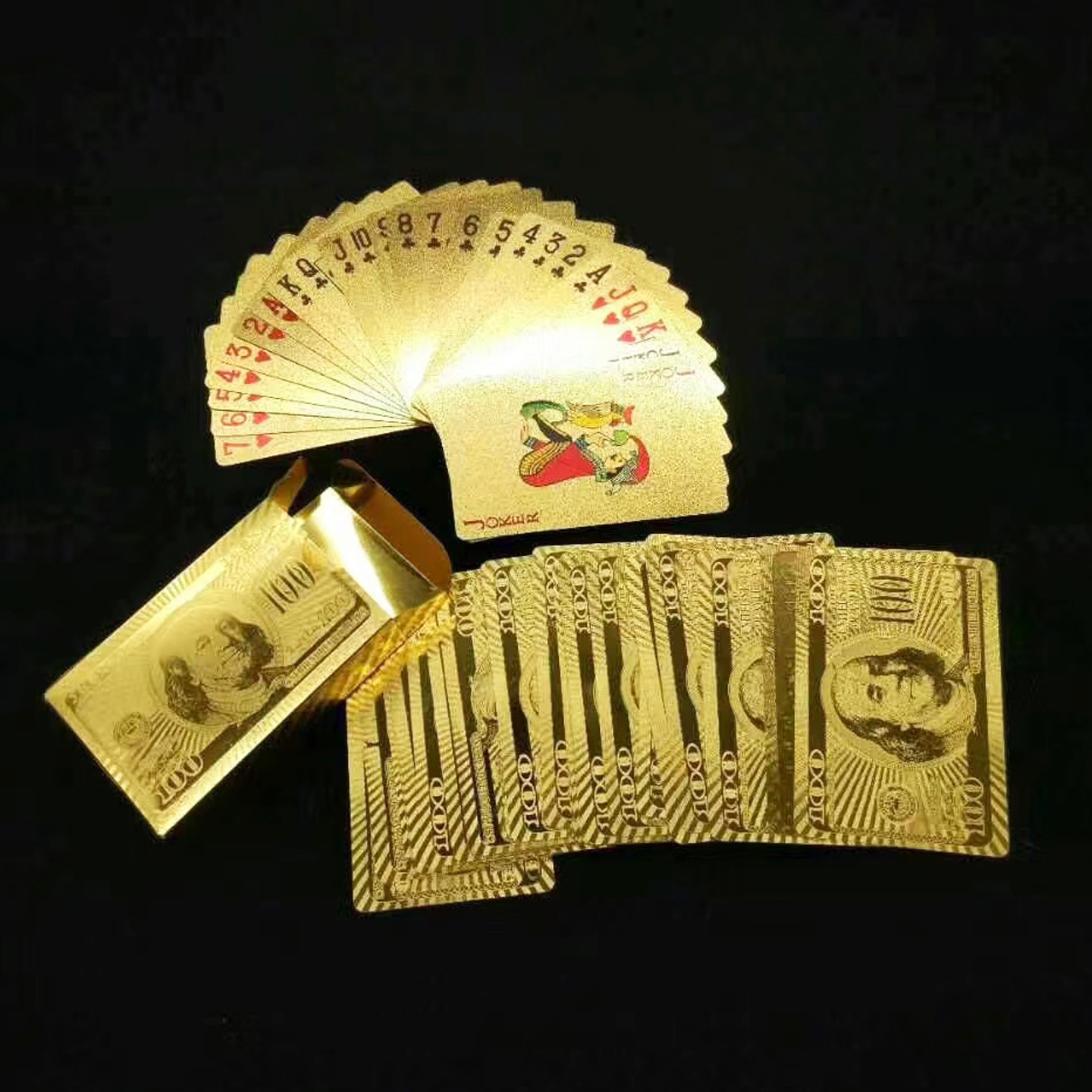 Dollar Poker Cards Silver Foil Gold Foil Frosted Cards Board Game Pvc...