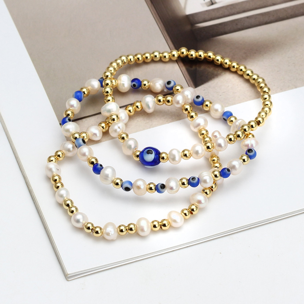 6g Weight Bracelets Classification 1 Piece Quantity Daily Occasion Copper Material Eye Pattern Unisex Gender Plating Design Fashion Style Fashion Eye Copper Plating Bracelets 1 Piece 2