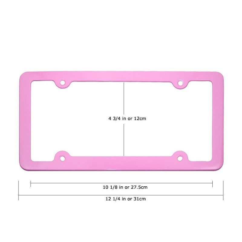 Cross-Border Temu Amazon Pink Aluminum Alloy License Plate Frame American Standard License Plate Frame Canadian License Plate Frame Frame