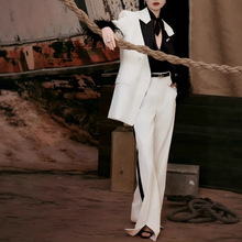 重磅大牌深圳女装倪妮同款黑白色西装套装女秋季高级感炸街两件套