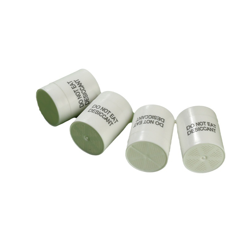 Columnar de calidad alimentaria medicina medicinal desecante cilíndrico a prueba de humedad perla desecante cápsula producto de cuidado de la salud desecante