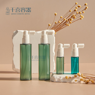 20 teeth PET upright long mouth oral spray bottle 20ml 100ml hair care essential oil sub-bottle short rod nasal spray bottle