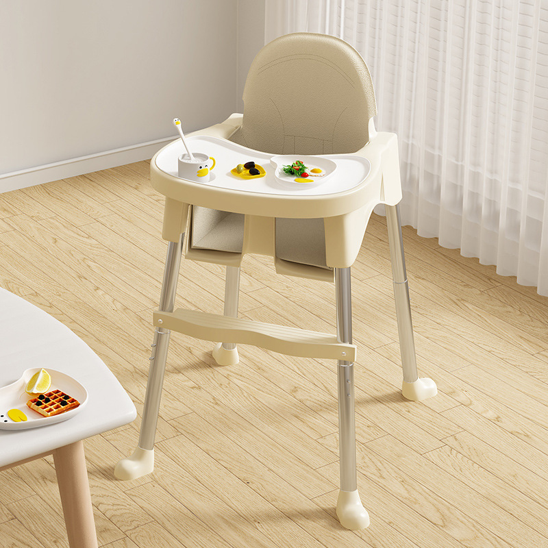 Baby Dining Chair with Tray, Infant Feeding Table, Household Children's Chair, Multifunctional Dining Table and Chair, Foldable Seat
