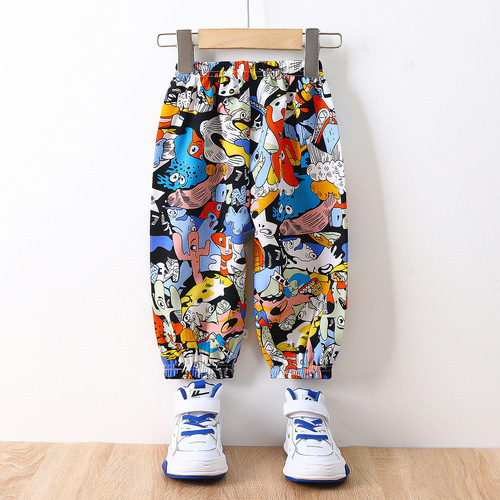Children's Summer Mosquito-Proof Pants, Thin Baby Casual Pants for Boys and Girls, Korean Version, Outerwear Lantern Pants