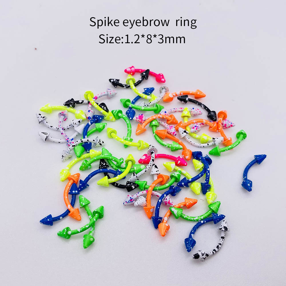 Fashion C Shape Stainless Steel Stoving Varnish Eyebrow Nails Nose Ring display picture 5