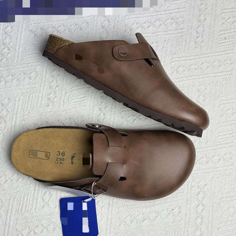 BK 本革夏厚底スリッパ Sangpo Birkenstock 女性用コルクピュアオリジナル Birkenstock ハーフスリッパインナー高さつま先スリッパ|undefined